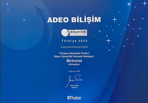 ADEO CYBER SECURITY TÜRKİYE MERKEZLİ ÜRETİCİ SİBER GÜVENLİK HİZMETİ LİDERİ - 1