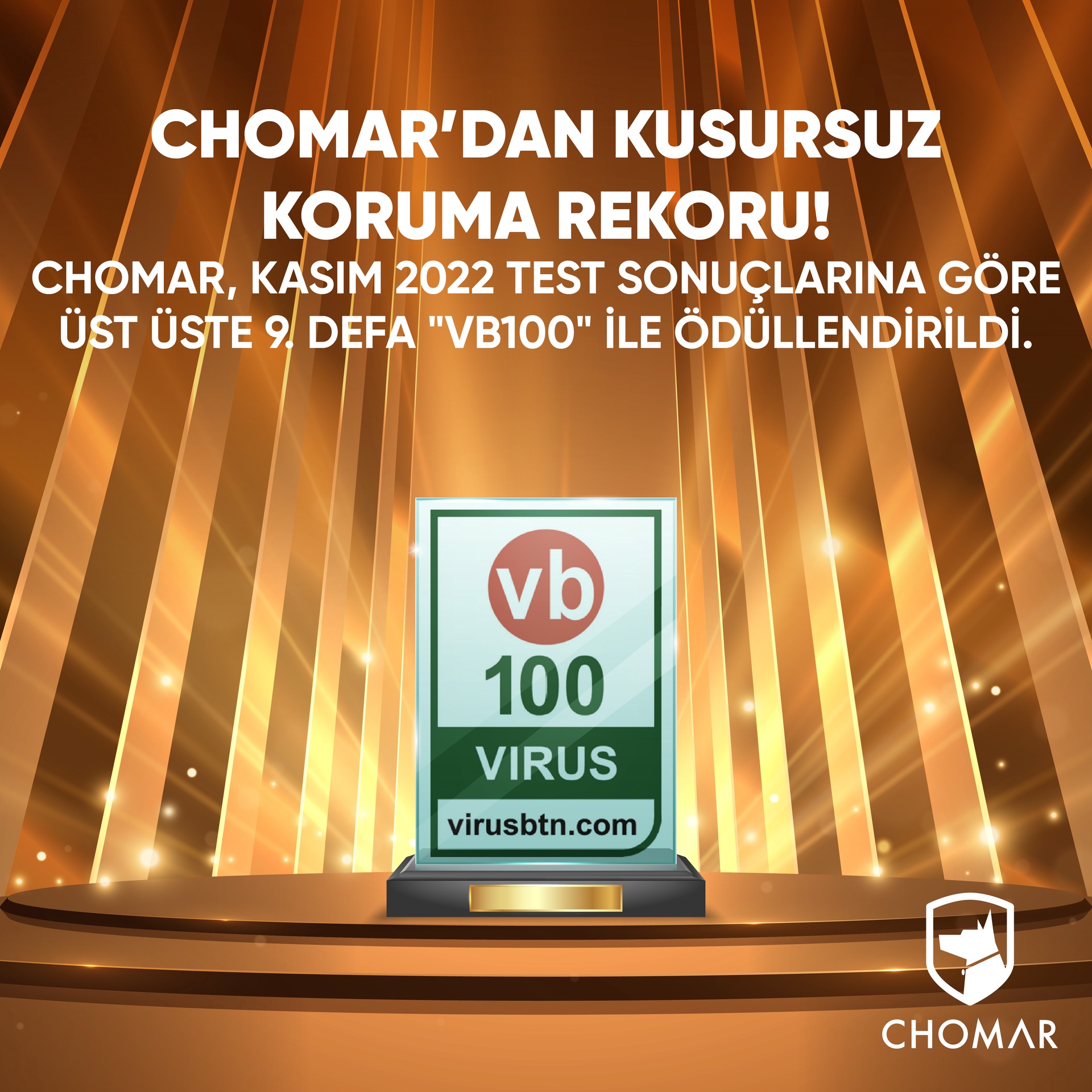 CHOMAR'DAN KUSURSUZ KORUMA REKORU