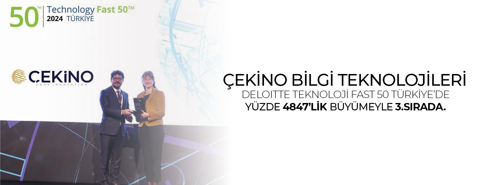 ÇEKİNO BİLGİ TEKNOLOJİLERİ, DELOITTE TEKNOLOJİ FAST 50 TÜRKİYE ÖDÜLLERİ’NDE ÜÇÜNCÜ OLDU!
